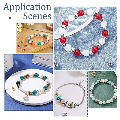 40шт 4 цвета латунные бусины KK-FH0006-49B-1