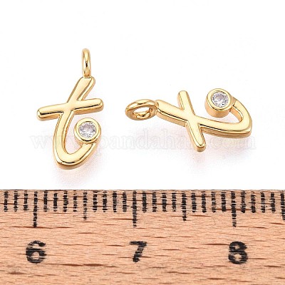 Латунные микро проложить кубического циркония подвески KK-N263-97G-T-1