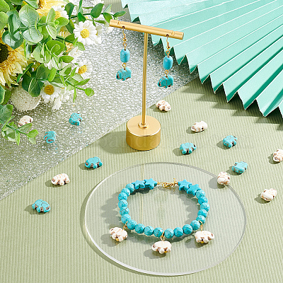 2 нить 2 цвета синтетических бирюзовых бусин нити G-AR0004-75-1