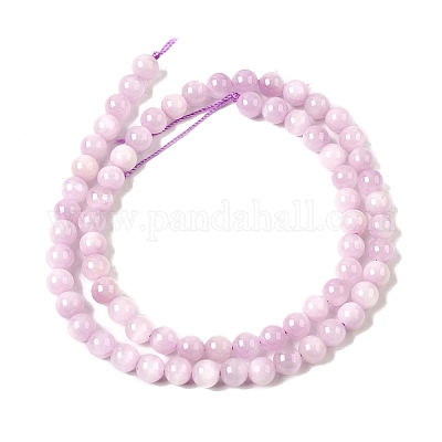 Природные кунцит бисер нитей&nbsp;G-D856-03-6mm-01-1