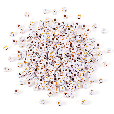 Непрозрачные акриловые бусины MACR-TAG0001-07T-1