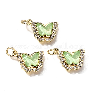 Латунные микро проложить кубического циркония подвески KK-Q043-03G-02-1