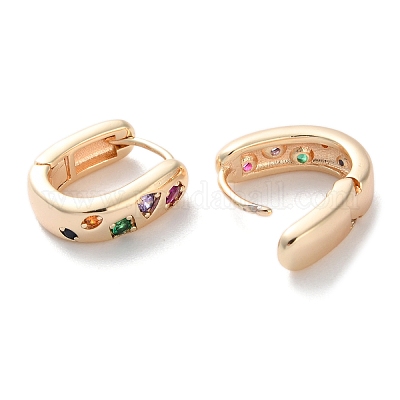 Латунные серьги обруча EJEW-C121-04G-1