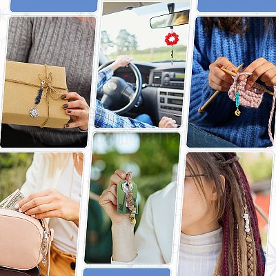 21 шт. подвесные украшения из сплава натуральных и синтетических камней HJEW-PH02086-1