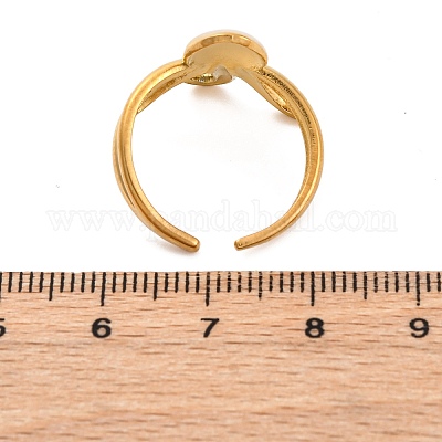 Открытые манжеты из нержавеющей стали 304 с изображением морских животных RJEW-Q005-01C-G-1