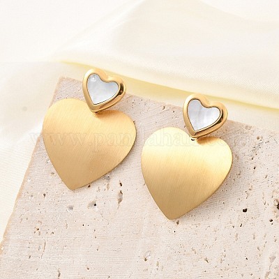 Серьги-гвоздики из нержавеющей стали 304 для женщин EJEW-F352-02G-1