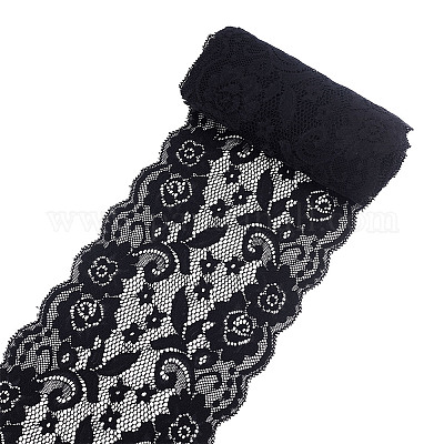 Fancy Insertion Lace with Ribbon 2 1/4 (57mm) Black Per Yard - Patchwork  Panda Trims