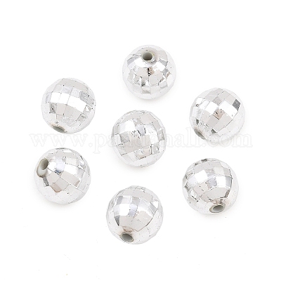 Граненый круглый покрытием акриловые бусины&nbsp;PACR-L001-12mm-S-1