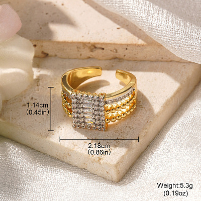 Латунные кольца из манжеты с прозрачным цирконием FS-WGA555F-03-1