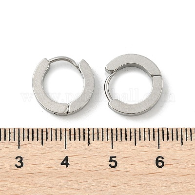 Серьги-кольца Huggie Hoop из нержавеющей стали 202 X-EJEW-O087-09A-P-1