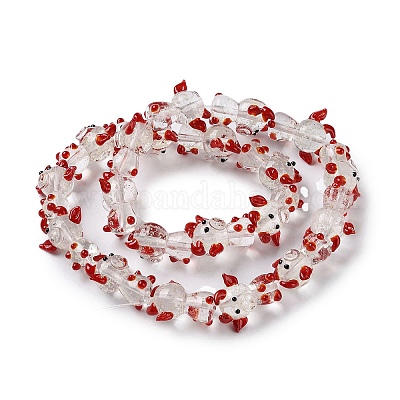 Светящиеся нити бус лэмпворк ручной работы LAMP-Z007-03D-1