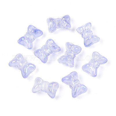 Выпечка расписные прозрачные стеклянные бусины DGLA-T004-05E-1