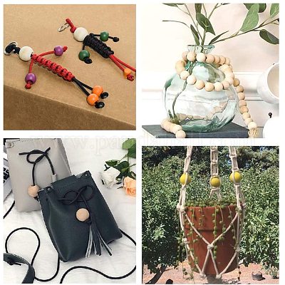 Круглые деревянные бусины&nbsp;WOOD-PH0008-55A-1