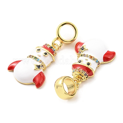 Подвески из настоящей 18-каратной позолоченной латуни с микропаве и кубическим цирконием KK-M247-29G-1