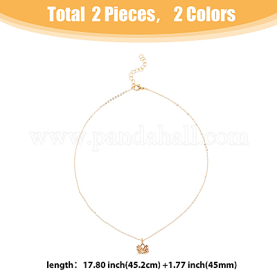 2шт. набор из двухцветного сплава с подвесками на шею NJEW-FI0001-54-1