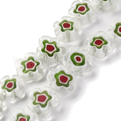 Ручной работы millefiori стеклянные бусины нитки LAMP-G164-03N-1