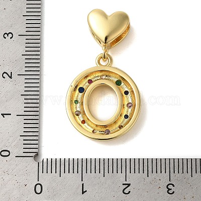 Покрытие стойки латунь микро паве прозрачные перданты из кубического циркония KK-C067-12G-O-1