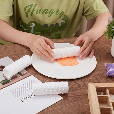 Пластиковая ручка глиняная текстура валики AJEW-WH0248-351-1