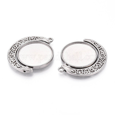 Вращающиеся подвески-кабошоны из не тускнеющей нержавеющей стали марки 304 STAS-N114-01P-1