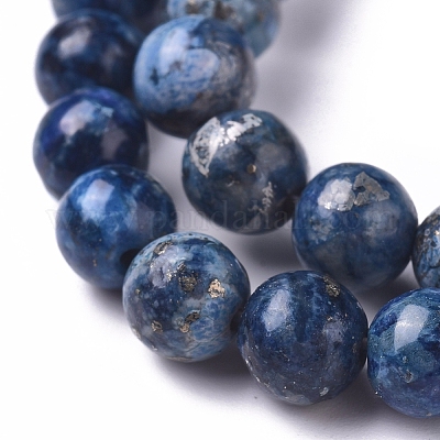 Нити из натурального африканского пирита&nbsp;G-D0006-C04-6mm-03-1