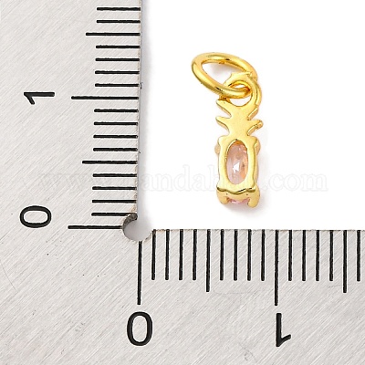 Стойки обшивки латунь микро проложить кубическую прелесть диоксида циркония KK-F881-03G-06-1