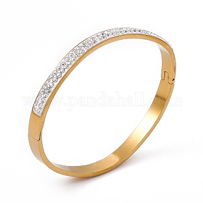 Браслет со стразами и кристаллами BJEW-F439-02G-1