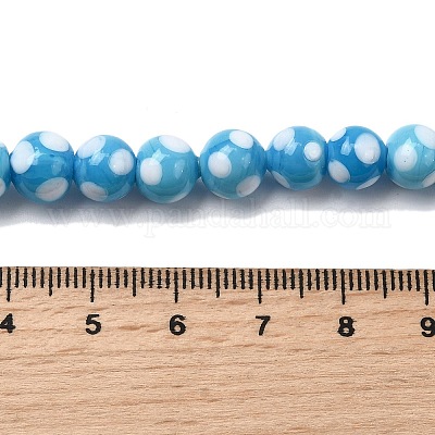 Бусины лэмпворк  LAMP-D002-8mm-01G-1