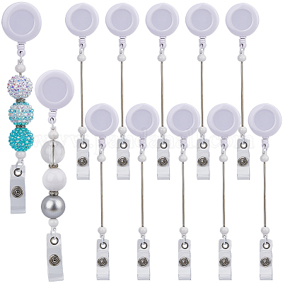 10 шт. непрозрачная пластиковая выдвижная и пришиваемая катушка для значков AJEW-SC0003-09-1