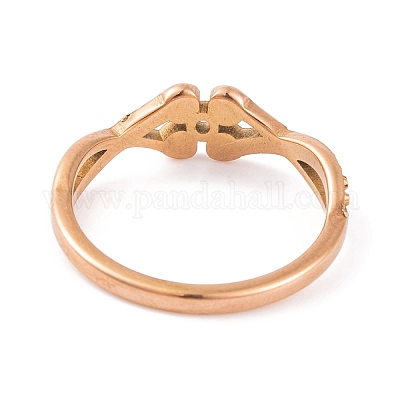 Кольцо-цветок из нержавеющей стали 304 RJEW-C086-03-RG-1