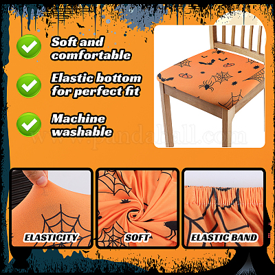 Чехол на стул из полиэстера на Хэллоуин AJEW-WH20005-15A-1