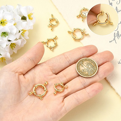 6 шт. 3 стиля ионного покрытия (IP) 304 нержавеющая сталь пружинные кольца застежки&nbsp;STAS-YW0003-53-1