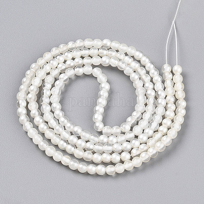 Запекание окрашенные прозрачные стеклянные бусины нити X1-DGLA-N011-4mm-01-1