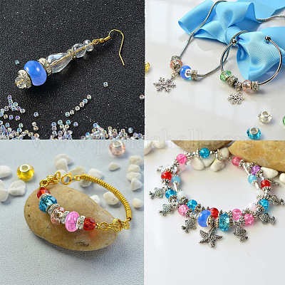 Европейские бусины из искусственной бирюзы из смолы OPDL-Q132-M-1