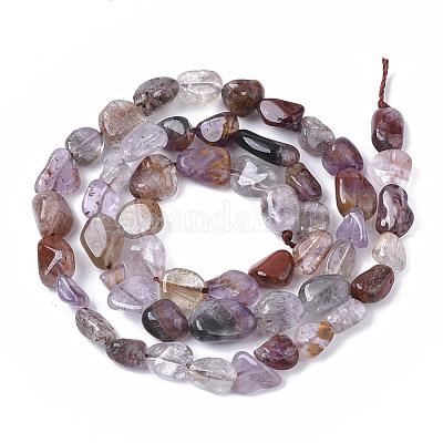 Brins de perles de quartz super sept naturelles&nbsp;G-S363-057-1