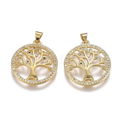 Латунные подвески из микро-паве ZIRC-A011-29G-1