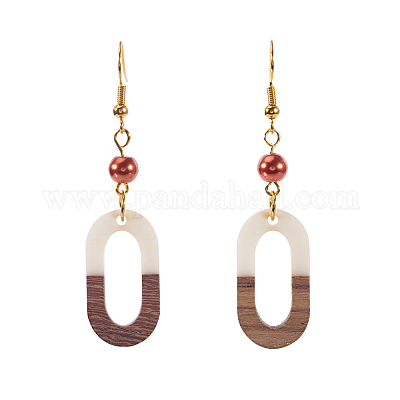 Подвески из смолы и дерева&nbsp;RESI-OL0001-04B-1