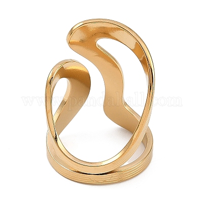 Кольца из нержавеющей стали 304 для женщин RJEW-A049-02B-G-1