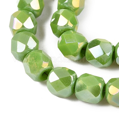 Стеклянные бусины с гальваническим покрытием  X-EGLA-N002-13-A08-1