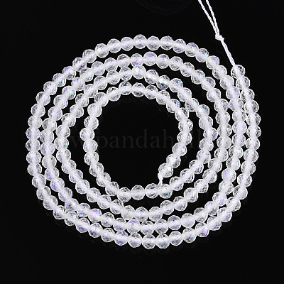 Нити из натуральных кварцевых бусин с цветным покрытием G-T144-A07-05-1