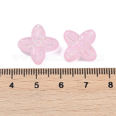 Матовые прозрачные акриловые бусины OACR-P029-09B-01-1