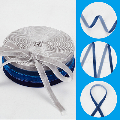 4 рулон 4-х цветных односторонних бархатных лент SRIB-AR0001-18-1