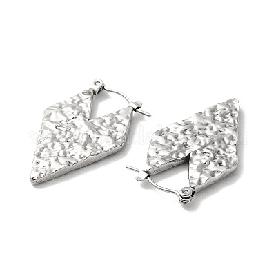 Некорневая нержавеющая сталь 304 серьги-кольца в форме сердца для женщин EJEW-K243-06P-1