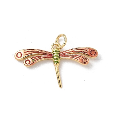 Подвески из латуни с эмалью в виде насекомых KK-B155-01C-01G-1