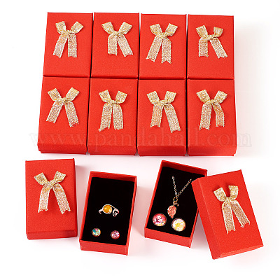 Картонные коробки для упаковки ювелирных изделий с блестками CON-TAC0008-08C-1