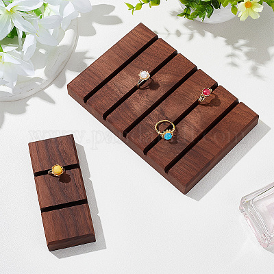 Кольцевые дисплеи из орехового дерева с 2 слотом RDIS-WH0001-32A-1