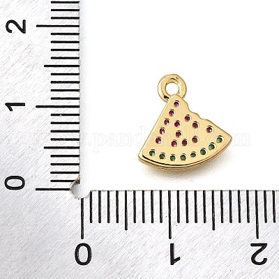 Латунные микропаве прозрачные подвески с фианитом KK-U065-05E-G-1