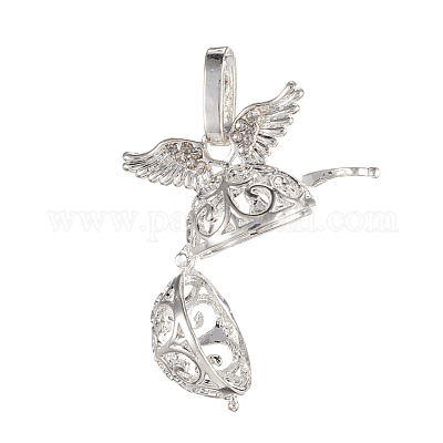 Латунные подвески с ажурной резьбой KK-K163-16S-NR-1