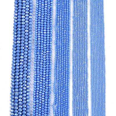 Стеклянные бусины с гальваническим покрытием  EGLA-A044-P1mm-A17-1