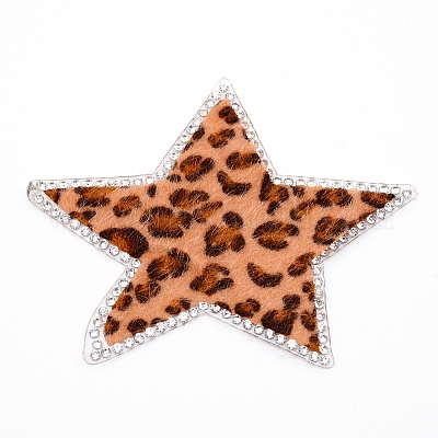 Хрустальные стразы утюг на тканевых заплатках DIY-WH0175-20-1