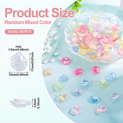 200шт прозрачные акриловые подвески TACR-TA0001-58-1